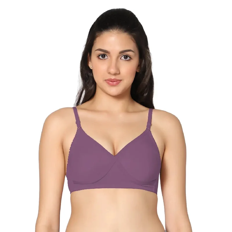 seamless sports bra for swimmingNon-Padded Full Coverage T-Shirt Bra Wine color  (Pack of 1)