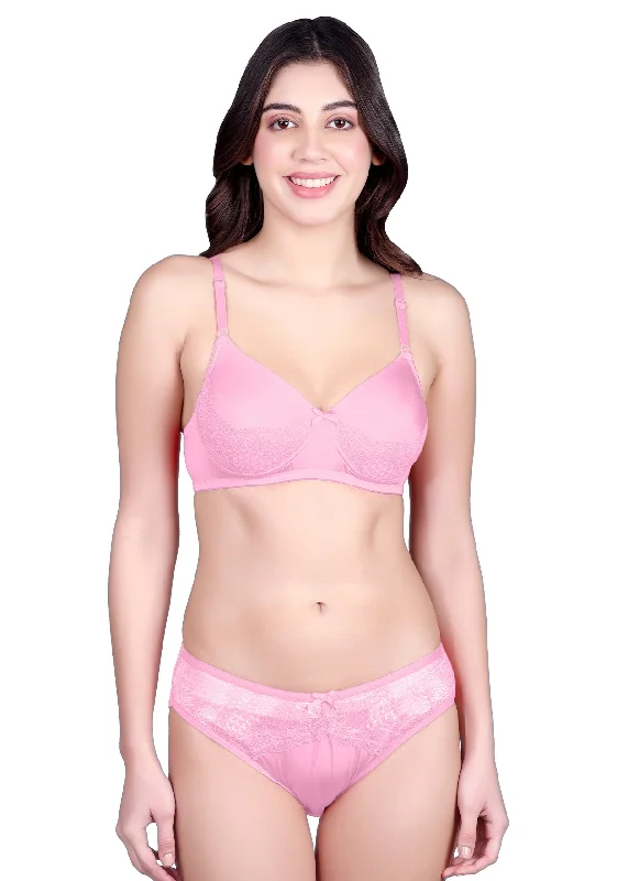 plus-size sports bra with mesh panelsAngel Set In Pink