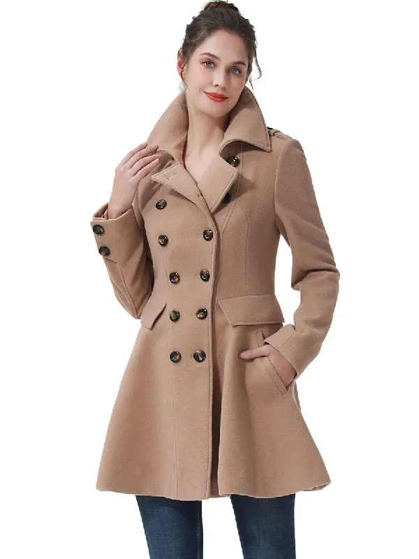 Women's Puffer CoatsBGSD Women Emy Fit & Flare Wool Pea Coat