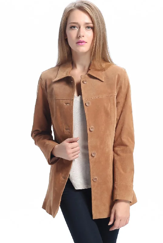 Stylish Women's CoatsBGSD Women Anna Suede Leather Car Coat