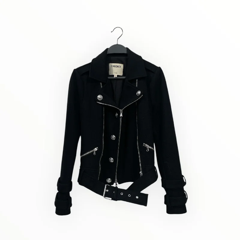 Women's Down CoatsL'AGENCE/Jacket/S/Cashmere/BLK/VINTAGE