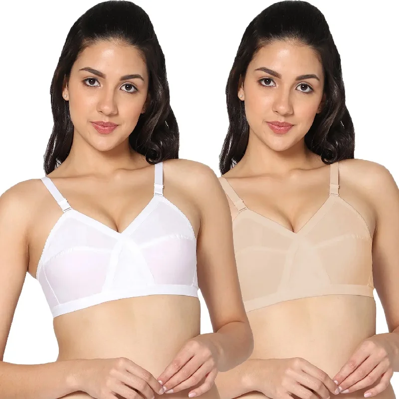 molded cup bra for shape retentionFull Coverage Non-Padded Bra (Pack of 2)