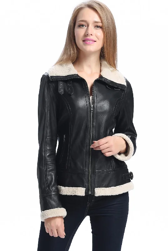 Women's PeacoatsBGSD Women Brittany Lambskin Leather Jacket