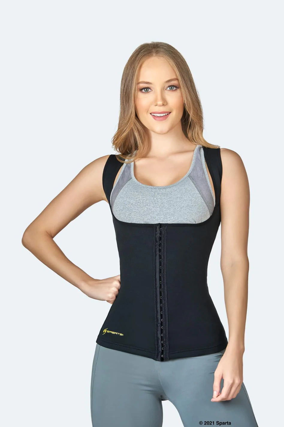 high-waisted shapewear shorts with power mesh for firmnessCHALECO SAUNA REF: 507