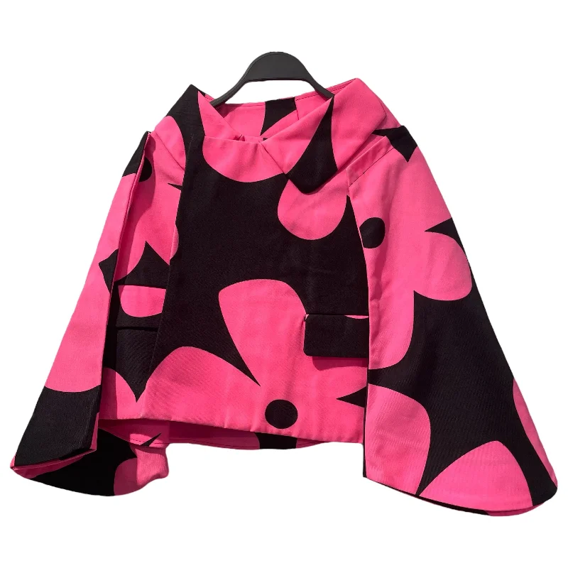 Women's Coats with Fur Trimmed BeltCOMME des GARCONS/Jacket/S/Pink/Nylon/All Over Print/GI-J002