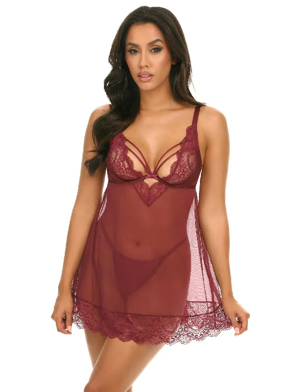 women's pajamas with an elasticized cuffsWynter Babydoll