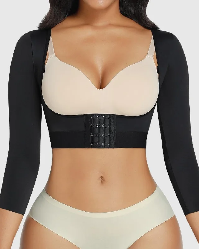 body shaper with adjustable hooks for a custom fitCompressing Arm + Bust Shaper