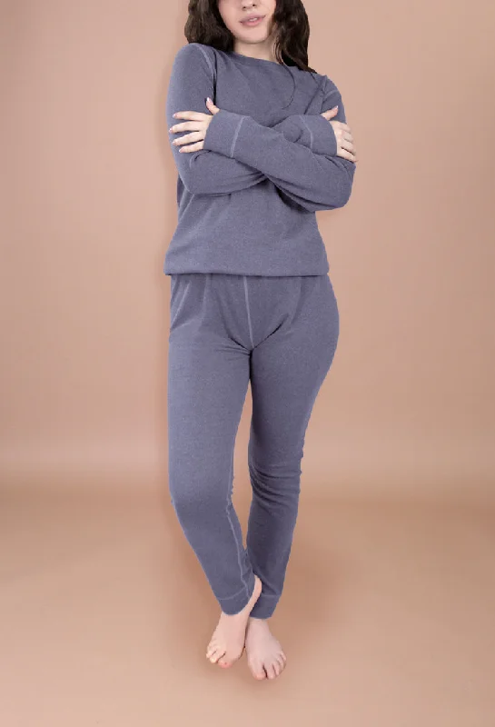 women's pajamas with adjustable waistbandsSet Pijama Listada Dama Azul