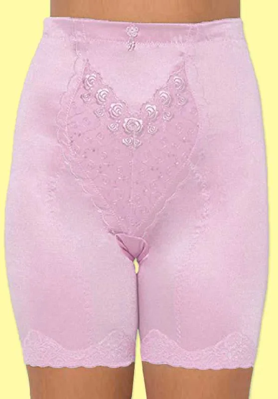 body shaper with adjustable hooks for a custom fitPlus Size Control Panty Girdle with Super Firm Support Pink