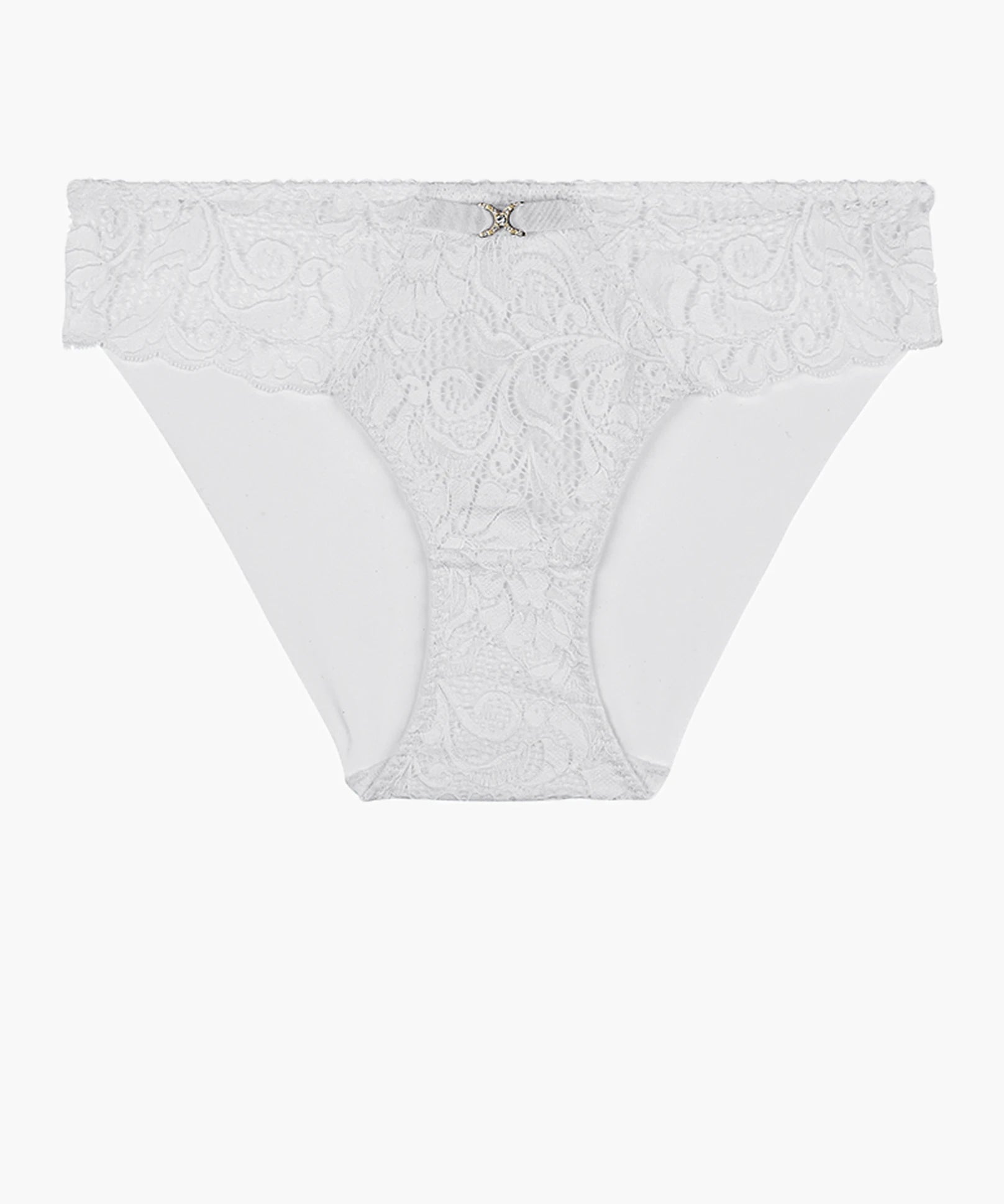 stretchable satin hipster panties for a luxurious feelAubade Mon bijou brazilian brief Blanc