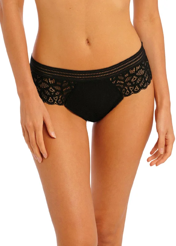 cotton-blend brief underwear for sensitive skinWacoal Raffine Tanga - Black