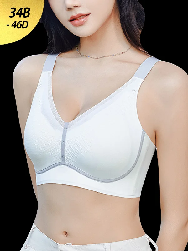 seamless molded bra for smooth undergarmentsSummer Breathable Wire-Free Minimizer Bra