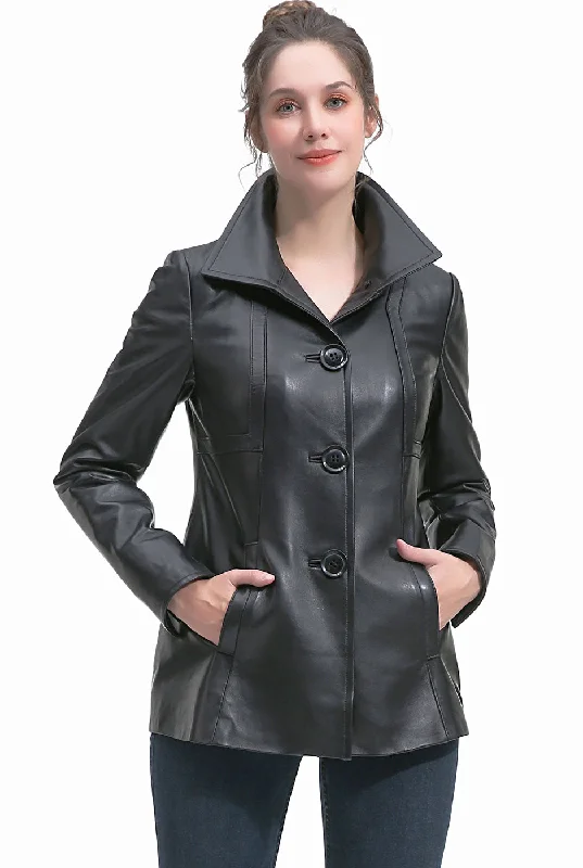 Women's Winter CoatsBGSD Women Pearl Lambskin Leather Jacket