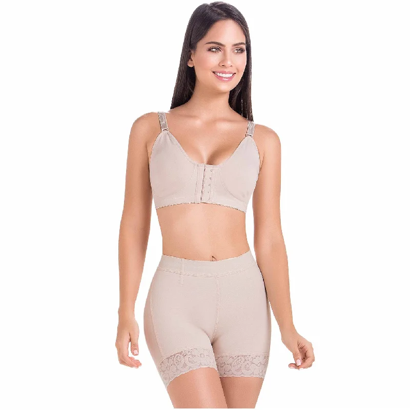 full-body suit with built-in bra and panties for easeFajas MariaE FU101 | High-Waisted Tummy Control Shorts for Women