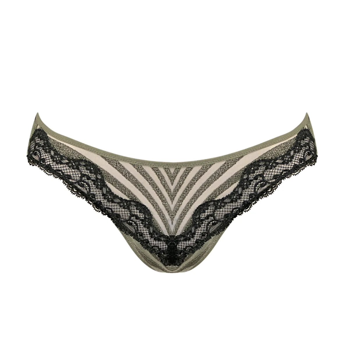 lace-edged g-string panties for womenAndres Sarda Oxman rio brief Olive green