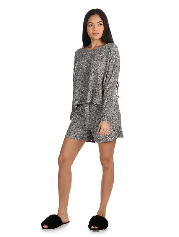 women's pajamas for those who love to indulgeHacci Matching Short and Long Sleeve Pajama Set