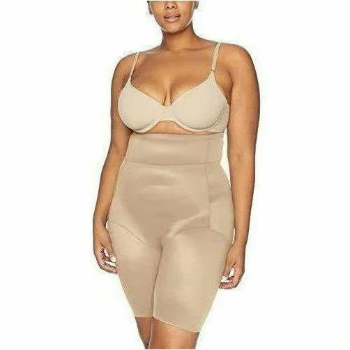 seamless body shaper with silicone strips for gripUnbelievable comfort Plus High Waist Long Leg