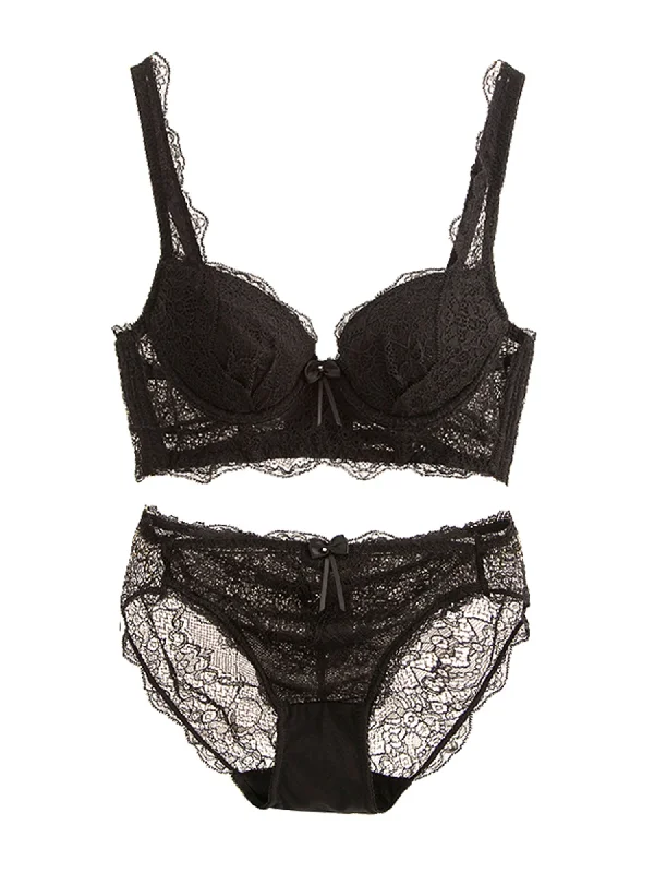 wire-free contour braAnnie Lace Lingerie Set (2 colors)