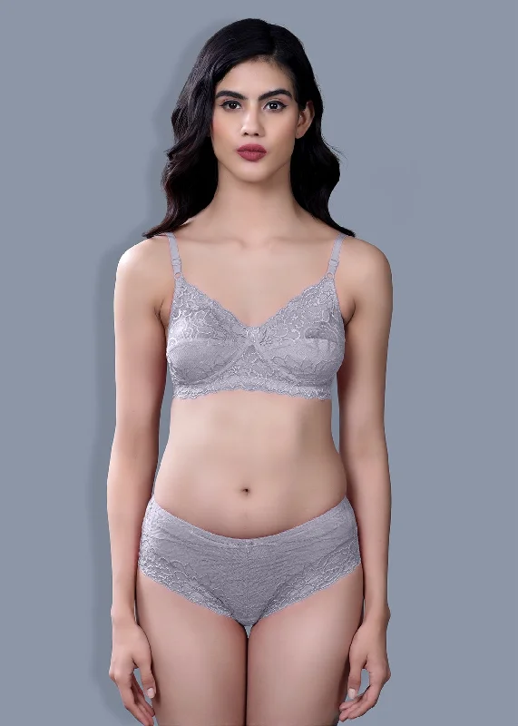 padded push-up bra for petitesBaani Set In Steel Grey