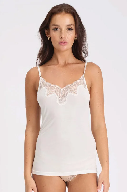 women's pajamas for those who seek ultimate relaxationSilk Jersey Lace Camisole