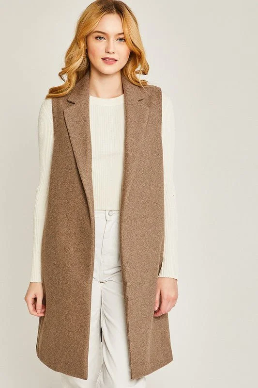 Women's PeacoatsFleece Long Line Vest