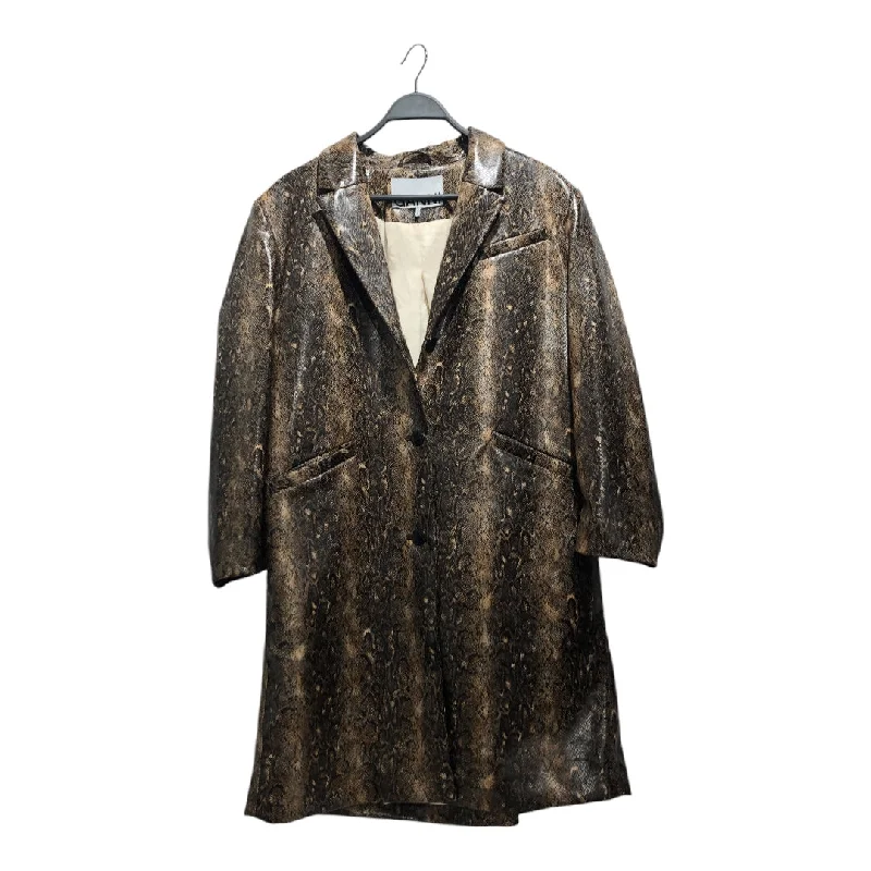 Women's Fur CoatsGANNI/Jacket/S/Animal Pattern/Leather/BRW/SNAKEPRINT COAT