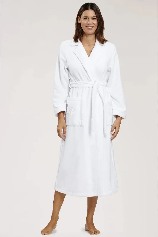 women's pajamas with button-flyHigh Class Morgenkåpe Frotté Hvit