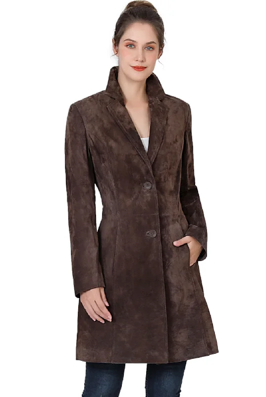 Women's Zip-Up CoatsBGSD Women Mary Suede Leather Walker Coat