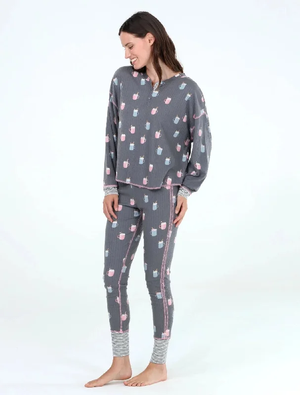 women's pajamas with a cozy, snug fit for ultimate comfortCuddle Crew PJs - Ash Mug