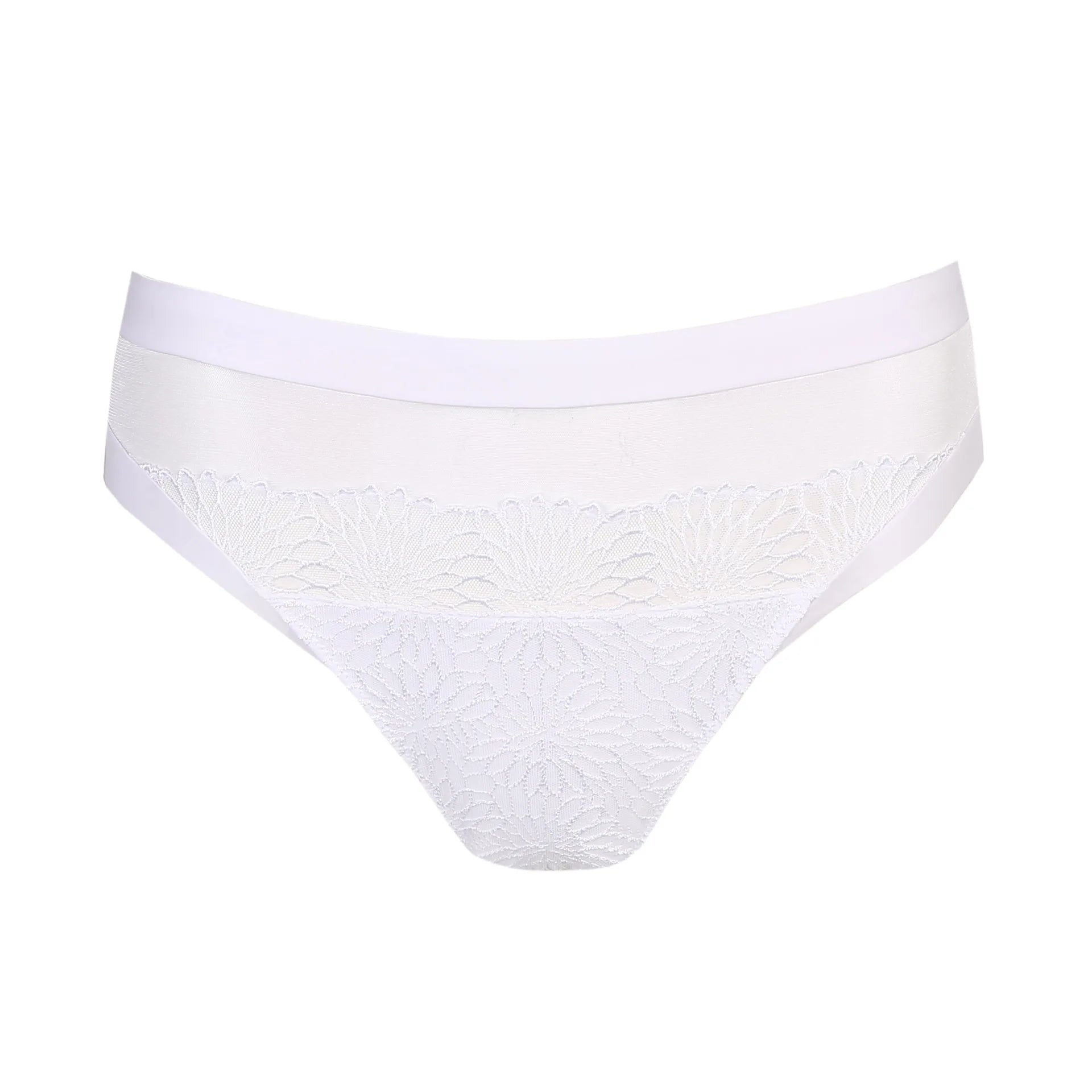 lightweight mesh panties with a floral lace overlay for a feminine lookPrimaDonna Sophora Rio Briefs White