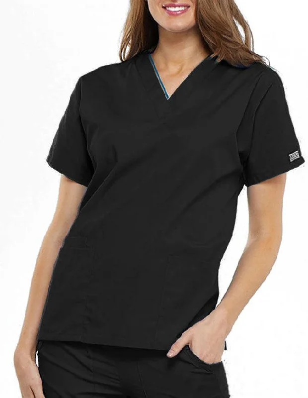 Women's Coats with Fur Trimmed ZipperCherokee Workwear Women's V-neck Solid Scrub Top