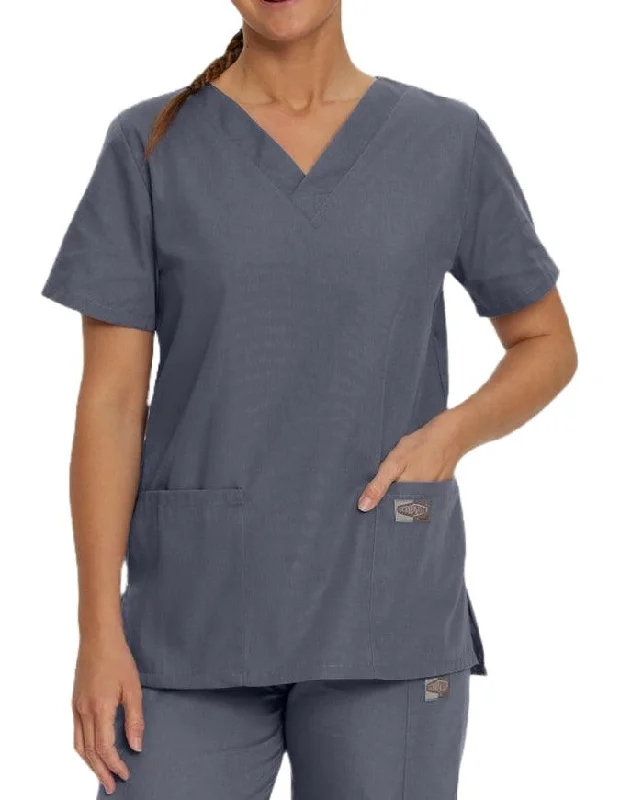 Women's Quilted CoatsLandau ScrubZone Women's Double Pocket V-Neck Nursing Top