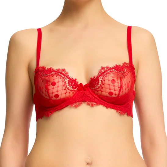 seamless bra with lace detailingVedette Underwire Bra - Flame