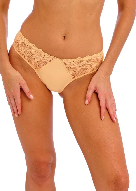 stretch lace panties with a high-leg cut for a flirty appealWacoal Eglantine Brief - Valencia