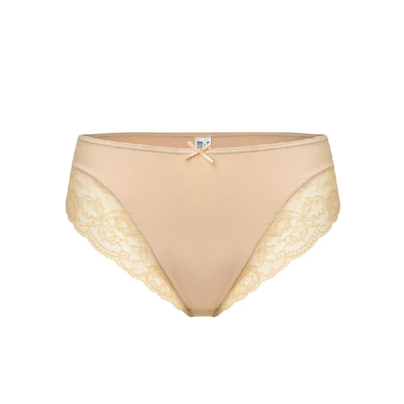 high-waisted cotton women's underwearAvet spetstrosa Beige