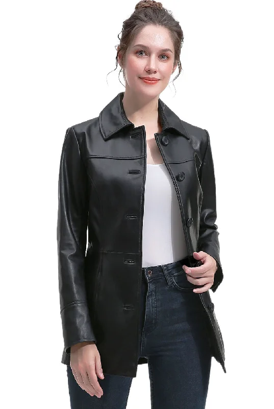 Women's Parka CoatsBGSD Women Sofia Lambskin Leather Coat