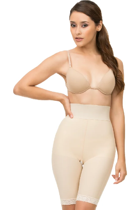 plus-size full-coverage shapewear for dressesFaja leggings - compresión abdominal de alta cintura , encima de la rodilla (GR04)