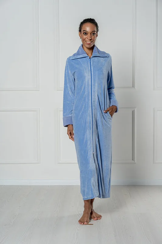 women's pajamas with a classic designMorgenkåpe Bambus Royal Blue