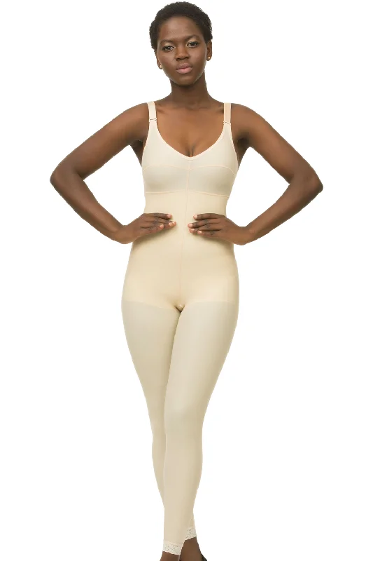 seamless shapewear for sensitive skinFaja body suit sin tirantes con sujetador - pierna larga (BB08)