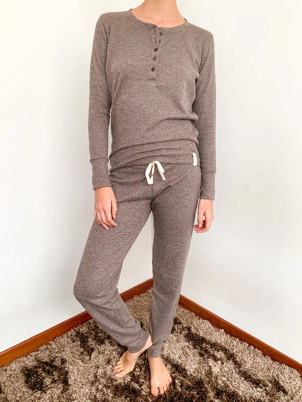 women's pajamas with snap buttonsNIDRA KAÑIWA ORGANIC COTTON PJ TWO PIECE