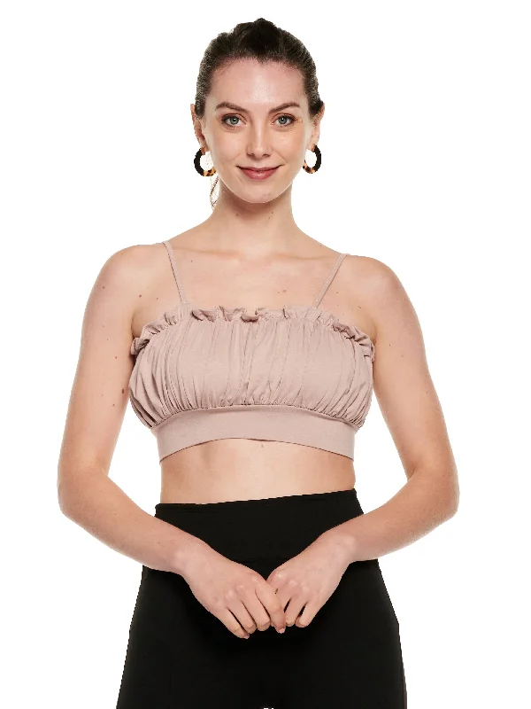 wireless bra with foam cups for shapeBomber Style Cotton Modal Bralette