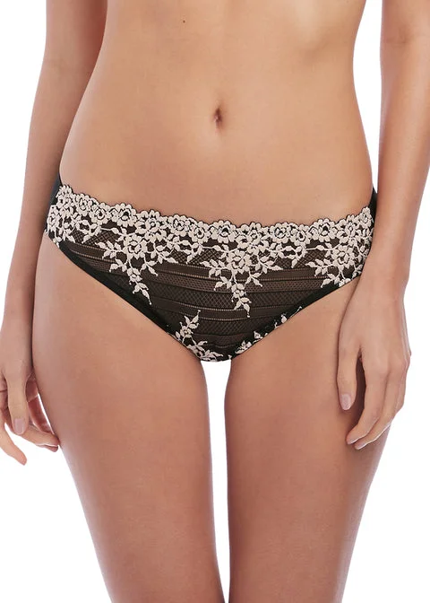 eco-friendly underwear made from organic cottonWacoal Embrace Lace Bikini Brief - Black