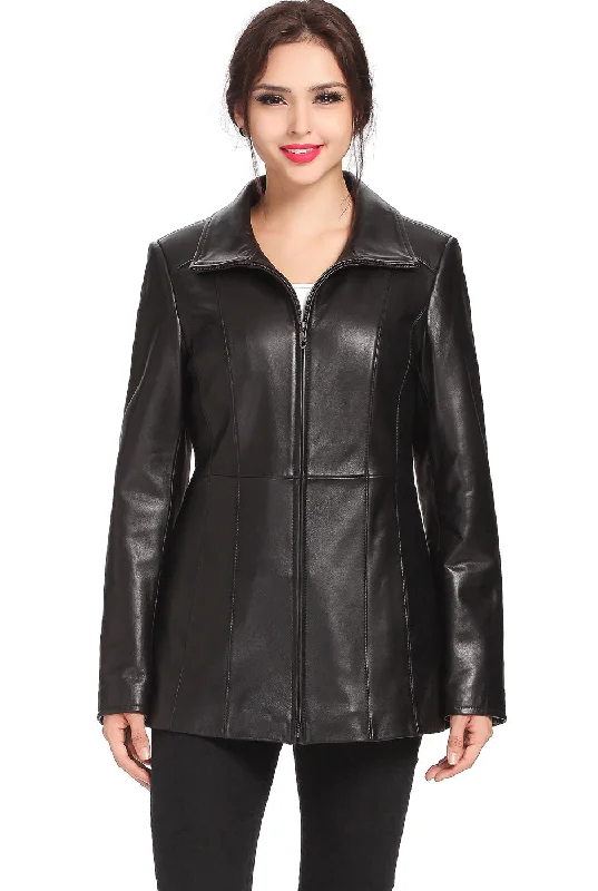 Women's Puffer CoatsBGSD Women Becca Lambskin Leather Jacket