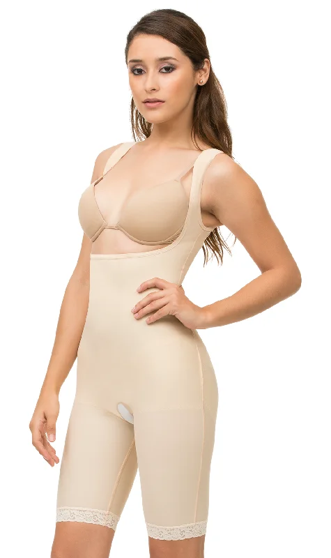 open-bust corset shapewear with adjustable straps for versatilityFaja completa de espalda alta (BE14)