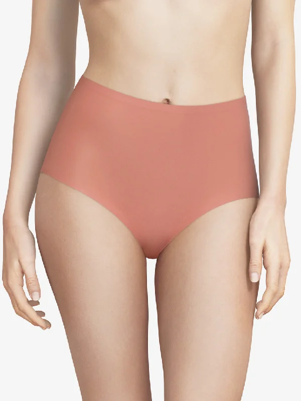 tulle overlay thong panties for a romantic lookChantelle Soft Stretch High Waisted Brief - Rose Canyon