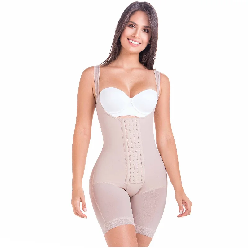 body shaper with silicone strips for no-slip wearFajas MariaE 9412 | Colombian Post Surgery Shapewear for Women | After Pregnancy Butt Lifting Compression Garment