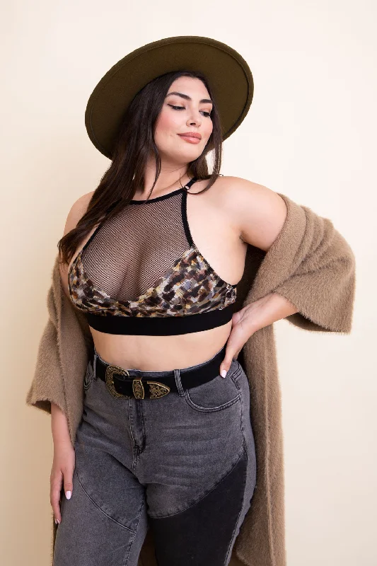 mastectomy bra with pocketsCurvy Adanna Leopard Bralette