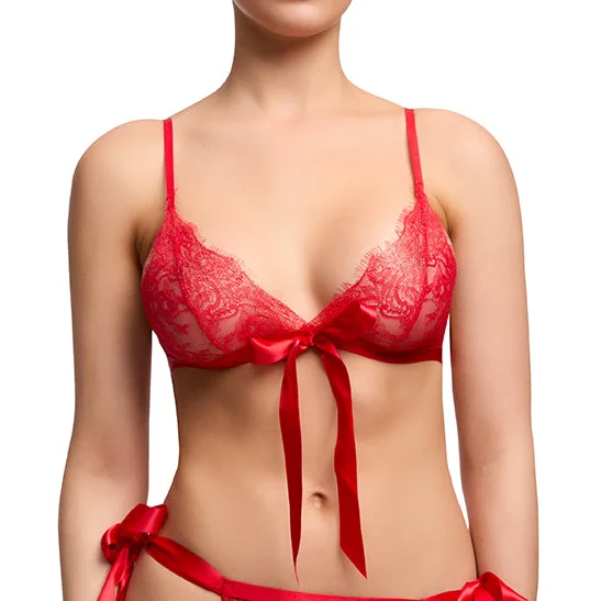 padded bra for small bustsFantacist Bralette Tie Front - Flame