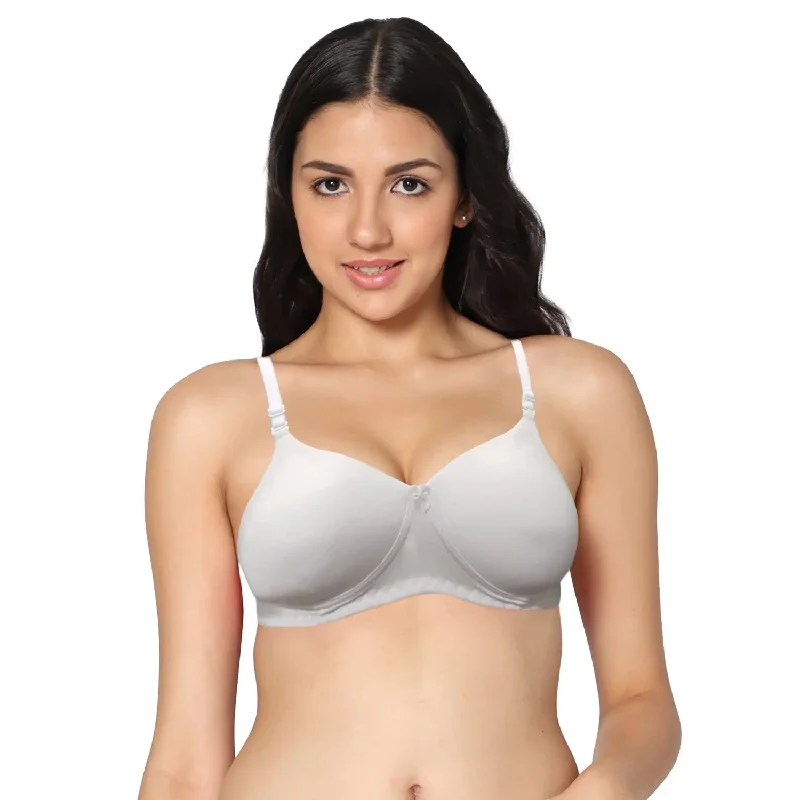 convertible plunge braWhite Color T-shirt Medium Coverage Padded Bra (Pack of 1)