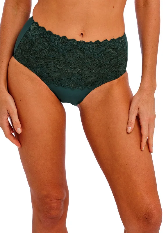 plus-size lace thong panties in a variety of sizesWacoal Eglantine Control Brief - Ponderosa Pine